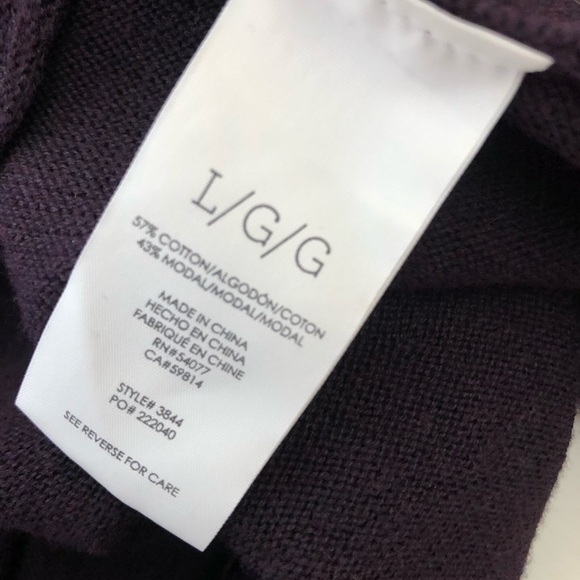 CAbi Plum Drape Front Cardigan - Picture 7 of 8